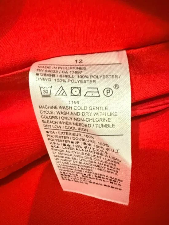 Banana Republic Crepe Sleeveless Cowl-Neck Jumpsuit Cherry Red 12 - Picture 10 of 10